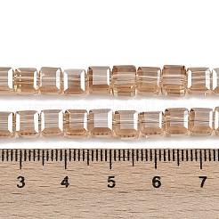 Electroplate Transparent Glass Beads Strands&nbsp;EGLA-B011-07A-PL01