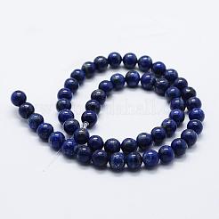 Natural Lapis Lazuli Beads Strands&nbsp;X-G-E465-8mm-01