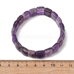 Natural Amethyst Beaded Stretch Bracelets for Unisex&nbsp;G-K303-02D