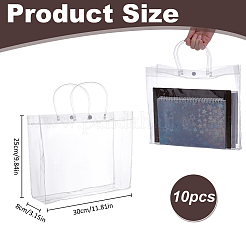 PVC Storage Tote Bags with Snap Button&nbsp;ABAG-WH0023-87