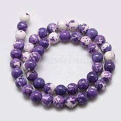 Synthetic Fossil Beads Strands&nbsp;G-L028-8mm-03