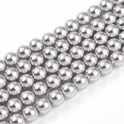 Baking Paint Pearlized Glass Pearl Bead Strands&nbsp;HY-N002-4mm-A03