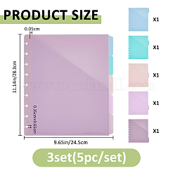 5Pcs PP Separate Loose Leaf File Folder&nbsp;OFST-WH0004-092D