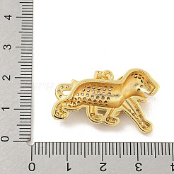Rack Plating Brass Micro Pave Clear Cubic Zirconia Pendants&nbsp;KK-K341-63G