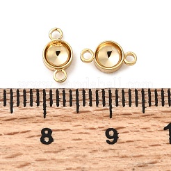 Flat Round Brass Rhinestone Connecter Settings&nbsp;KK-P340-06B-G