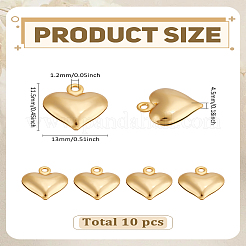 10Pcs 304 Stainless Steel Pendants&nbsp;STAS-LP0004-25