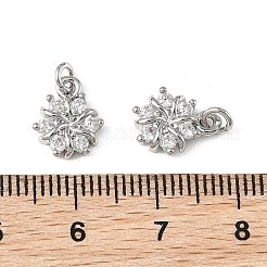 SHEGRACE Brass Micro Pave Clear Cubic Zirconia Pendants&nbsp;XGRQ2O007-452P