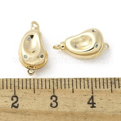Rack Plating Brass Micro Pave Clear Cubic Zirconia Box Clasps&nbsp;KK-U052-18G