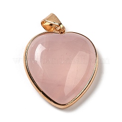 Natural Rose Quartz Pendants&nbsp;G-K335-04G-16