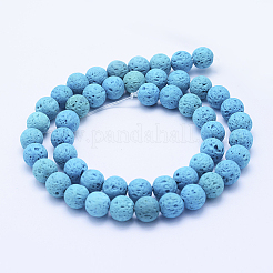 Natural Lava Rock Beads Strands&nbsp;G-F531-8mm-G04