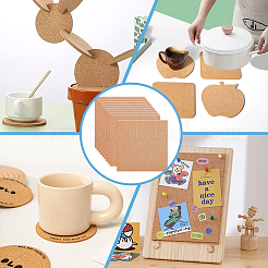20Pcs Square Cork Sheets&nbsp;DIY-BC0016-24