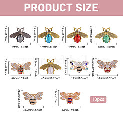10Pcs 10 Styles Alloy Cabochons&nbsp;FIND-CA0009-85