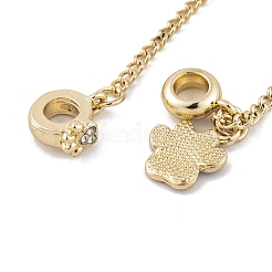 Rack Plating Paw Print Alloy Black Enamel European Safety Chains&nbsp;FIND-C055-05G-01