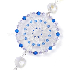 Glass Beaded Flower Hanging Ornaments&nbsp;HJEW-TA00187