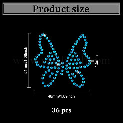 Butterfly Hotfix Glass Rhinestone&nbsp;DIY-WH0453-71A-02