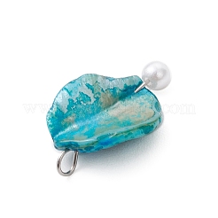Bohemian Natural Freshwater Shell Dyed Pendants&nbsp;PALLOY-JF04156