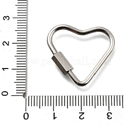 Non-Tarnish 304 Stainless Steel Screw Carabiner Lock Charms&nbsp;STAS-K195-02P