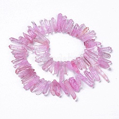 Natural Crackle Quartz Crystal Dyed Beads Strands&nbsp;G-I345-05E