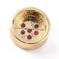 Rack Plating Brass Micro Pave Cubic Zirconia Beads&nbsp;ZIRC-C035-26G