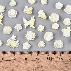 Luminous Flower Resin Cabochons&nbsp;CRES-T025-10E