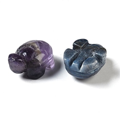 Natural Mixed Gemstone Carved Turtle Figurines&nbsp;DJEW-M015-13