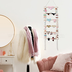 Wood & Cotton Hair Accessory and Hairpin Storage Rack&nbsp;AJEW-WH0816-446
