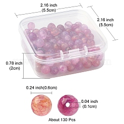 130Pcs Dyed Natural Multi-Color Agate Beads Strands&nbsp;G-YW0001-29C