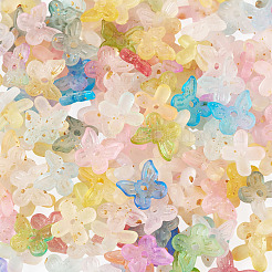200Pcs 2 Styles Transparent Acrylic Bead Cap&nbsp;MACR-TA0002-92