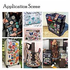 50Pcs Inspirational Theme Cartoon English Word Paper Sticker Label Set&nbsp;DIY-G078-01