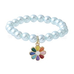 ABS Plastic Imitation Pearl Beads Stretch Bracelets&nbsp;BJEW-JB11584-03