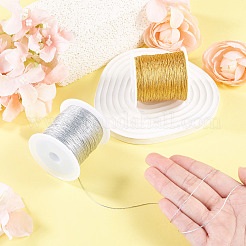 2 Rolls 2 Colors 6-Ply Round PET Metallic Thread&nbsp;MCOR-TA0001-03B