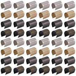120Pcs 4 Colors Iron Folding Crimp Ends without Loop&nbsp;IFIN-CL0001-16