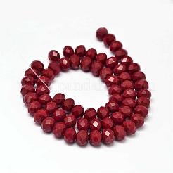 Faceted Rondelle Glass Beads Strands&nbsp;X-GLAA-I033-8mm-11