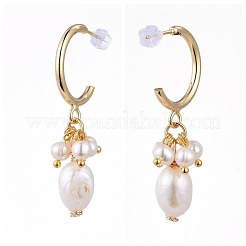 Brass Half Hoop Earrings&nbsp;EJEW-JE04159