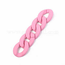 Opaque Spray Painted Acrylic Linking Rings&nbsp;OACR-T024-01-I01