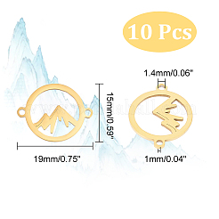 10Pcs 201 Stainless Steel Connector Charms&nbsp;STAS-UN0064-71