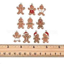 10Pcs 10 Styles Christmas Theme Alloy Enamel Pendants&nbsp;ENAM-FS0003-79