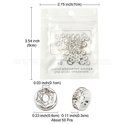 Brass Rhinestone Spacer Beads&nbsp;RB-YW0001-04C-01S