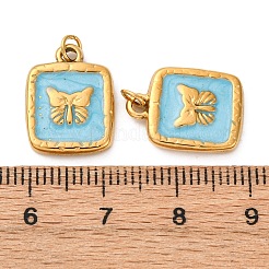 304 Stainless Steel Enamel Pendants&nbsp;STAS-U061-37G-A04