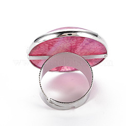 Adjustable Natural Mixed Gemstone Finger Rings&nbsp;G-S359-307