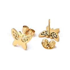 PVD Vacuum Plating 304 Stainless Steel Stud Earring and Pendant Necklace Set&nbsp;LS-SJEW-C002-01C-G