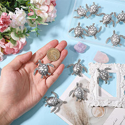 12Pcs Turtle Alloy Lapel Pinks for Backpack Clothes&nbsp;JEWB-CA0001-88AS