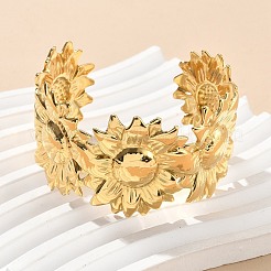 304 Stainless Steel Cuff Bangles for Women&nbsp;AJEW-P127-19G