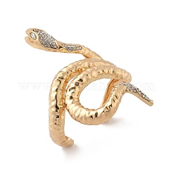 Snake Alloy Open Cuff Bangles for Women&nbsp;BJEW-A027-02G