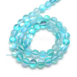 Synthetic Moonstone Beads Strands&nbsp;X-G-F142-10mm-03