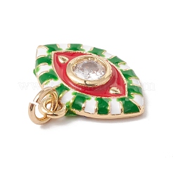 Eco-Friendly Rack Plating Brass Micro Pave Cubic Zirconia Pendants&nbsp;KK-F835-09-G