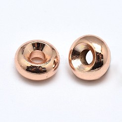 Rack Plating Brass Flat Round Spacer Beads&nbsp;KK-M085-11RG-NR