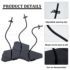 Plastic Doll Stands with Adjustable Snake Bone Bracket&nbsp;ODIS-WH0002-90