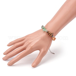 Chakra Chips Natural Gemstone Beaded Bracelets&nbsp;BJEW-JB05933