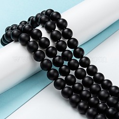 Natural Black Onyx Beads Strands&nbsp;X-G-Z024-01A